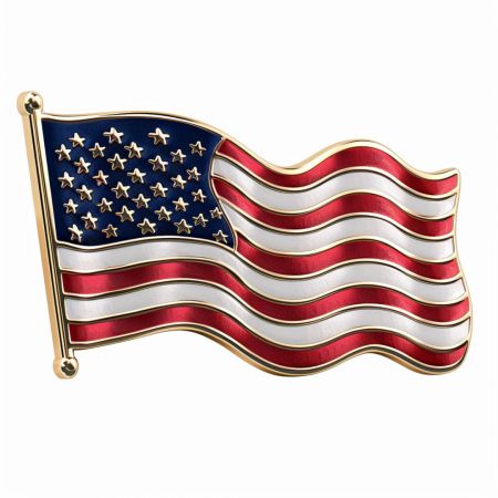 Custom American Flag Pin - Wear our United States Flag Lapel Pin with dignity and style.