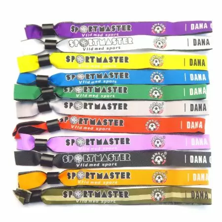 Personalized Cloth Wristbands - Elevate your event with these high-quality woven cloth bracelets.
