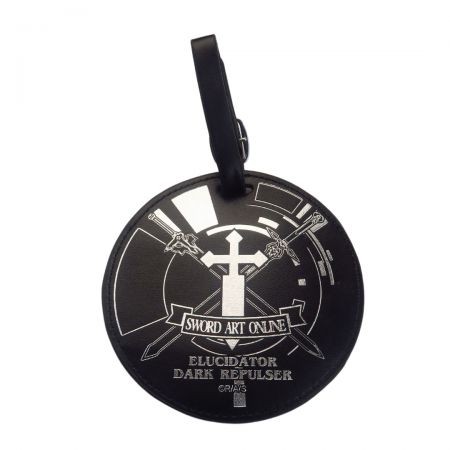 Personligt rundt bagagemærke - Tilpas lædertaskemærker i cirkulær form.