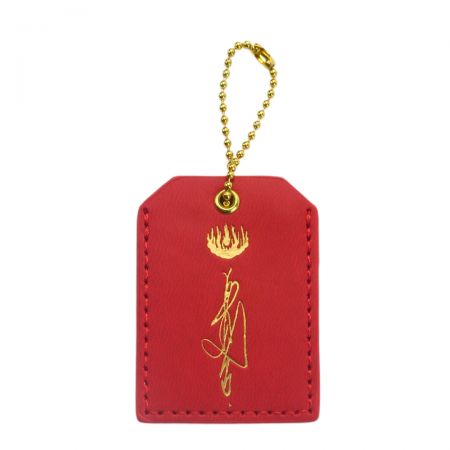 Személyre szabott bőr kulcstartó.