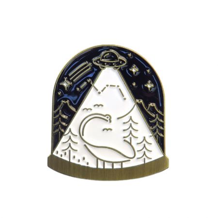 Personlig metallpin-badges.