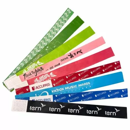 Printed Tyvek Armbands - Personalised paper wristbands.