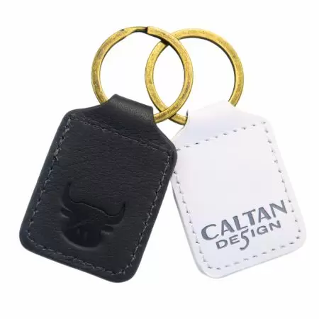 Leather Rectangle Keychain - Customized leather keychains for your own brand.