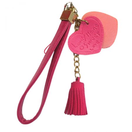 Personlig tilpassede frynse nøkkelringer.