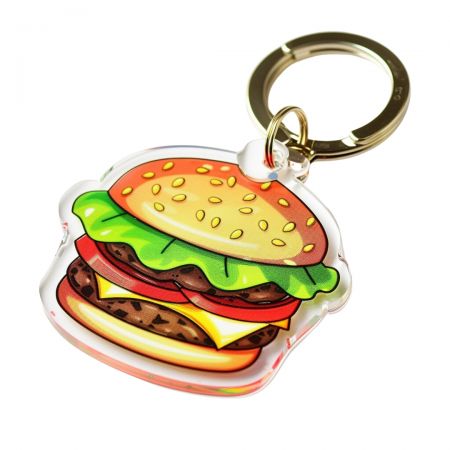 Design clear acrylic keychains with personalized details.