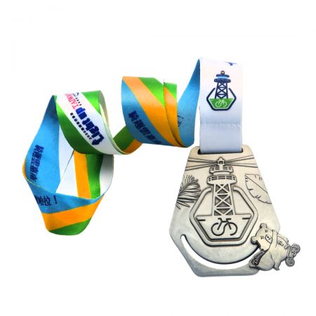 Custom Sliding Silver Medal - Personalize finisher medals to celebrate achievements.