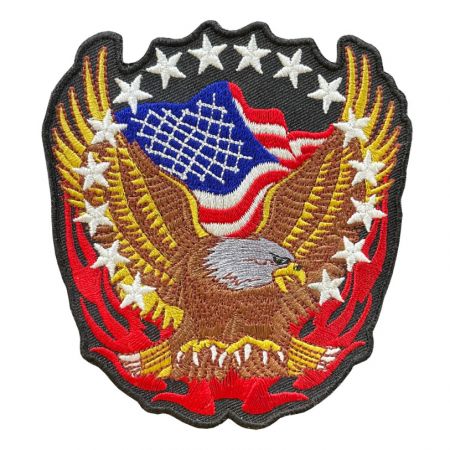 Personalized eagle badge patch.