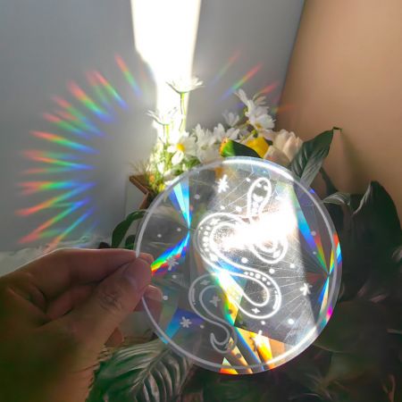 Adesivos de janela suncatcher arco-íris personalizados