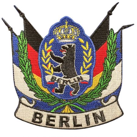 Individuelle Berliner Logo-Patches.