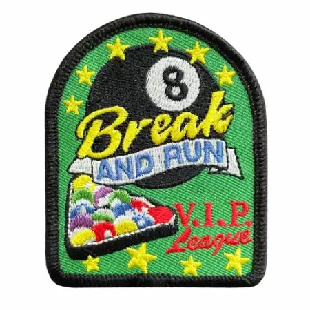 Custom Embroidered Appliques for Eight Ball & Nine Ball pool - Custom embroidered appliques for billiards patch.