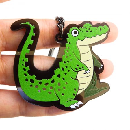 UV Bedrukte Acryl Heldere Sleutelhanger - Ontwerp op maat gemaakte plastic sleutelhangers met je logo of kunstwerk.