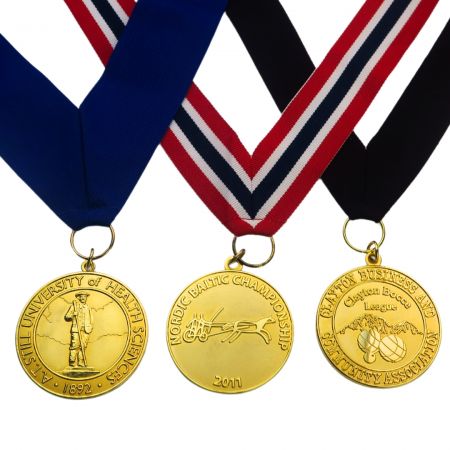 Medaglia d'oro per premi sportivi - Progetta medaglie d'oro in metallo personalizzate per i migliori risultati.