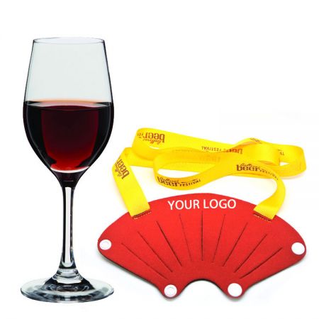 パーソナライズされたワイングラスランヤード。