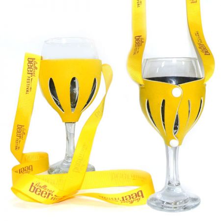 Aangepaste wijnglas lanyard.