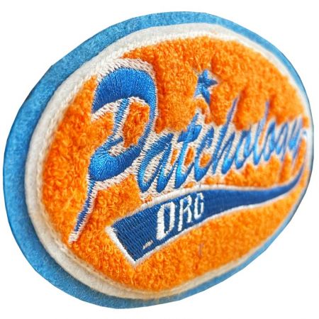 Chenille-Patches für Letterman-Jacken.