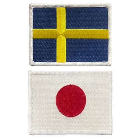 Personalisér flagmærker med præcis broderi og livlige farver.