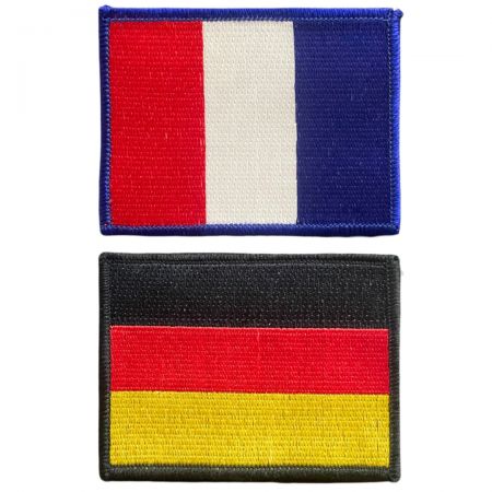 Personalize country patches with unique shapes and custom embroidery.