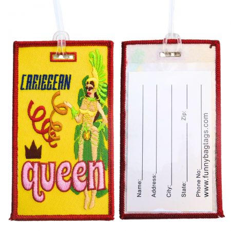 Personaliza tus bolsas con etiquetas de bolsa personalizadas de bordado duradero para una fácil identificación.