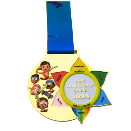 Custom Gold Medals With UV Printing Logo - Celebrate achievements with custom gold medals designed for lasting memories.