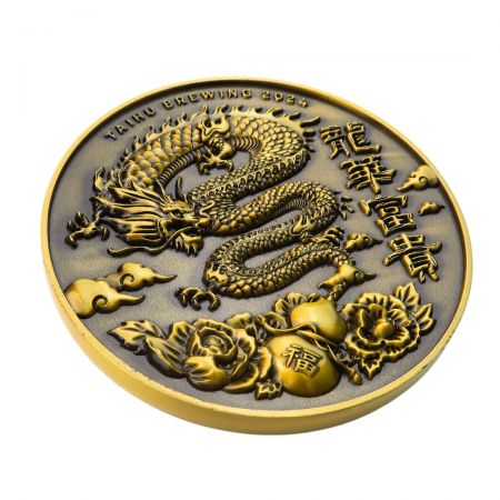 Pièce de dragon 3D - Célébrez votre collection avec une magnifique pièce de dragon, symbolisant le pouvoir et la bonne fortune dans diverses cultures.