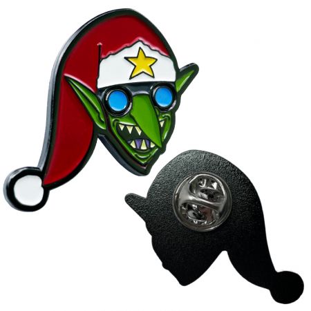 Custom Christmas coat pins.