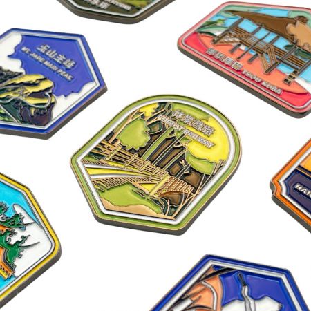 UV printed pins offer vibrant colors for stunning designs.