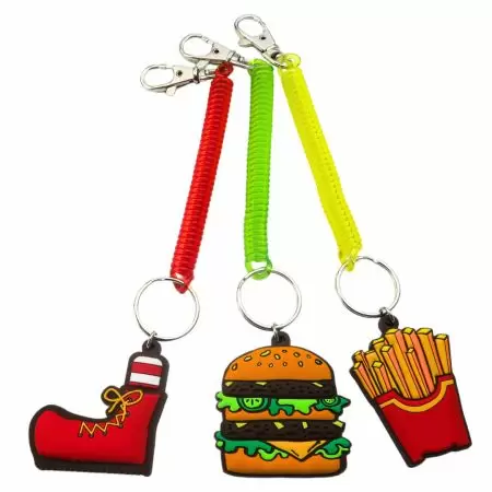 Personalized Rubber Keychain - Silicone key rings can be customized with unique shapes and printed logos to match your brand.