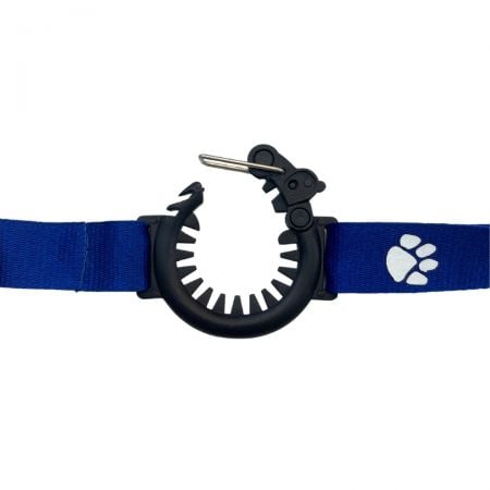 Lanyards designed to carry water bottles can be tailored in color and material for promotional use.