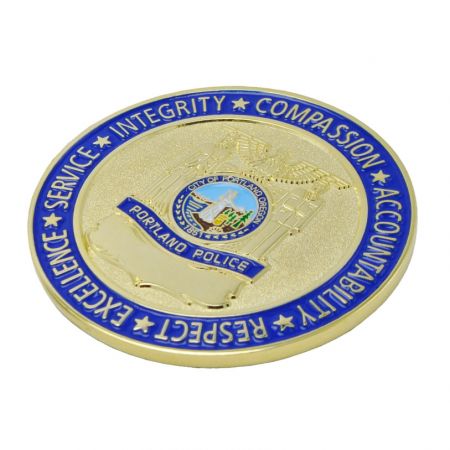 Police department challenge coins.