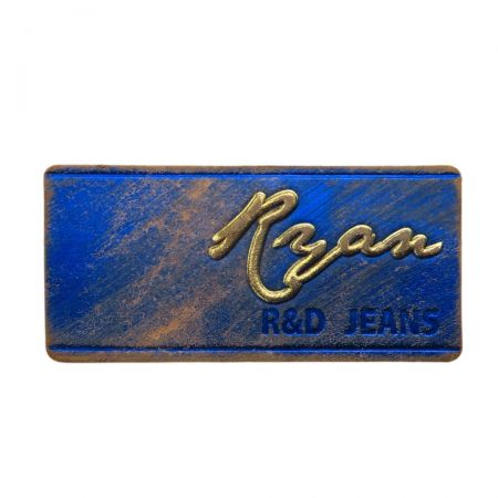 Patch Of Leather - Custom patches of leather can be embossed or debossed with logos for branding purposes.