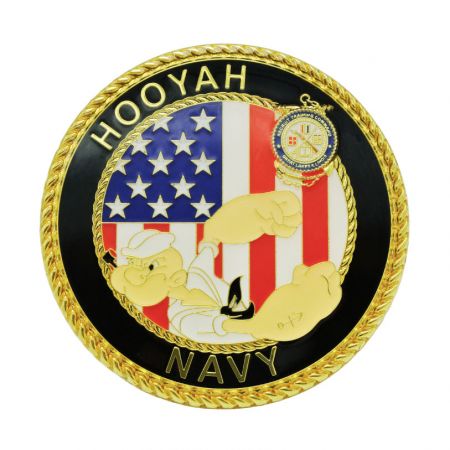 Custom Navy Challenge Coins - Custom navy ship challenge coins.