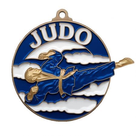 Crie suas medalhas de judô personalizadas.