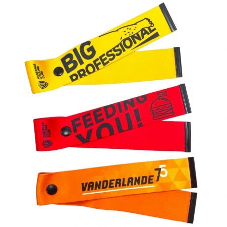 Printed bike safety tags for visibility and style.