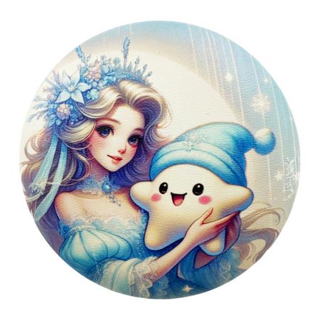 UV 인쇄가 적용된 맞춤형 핀백.