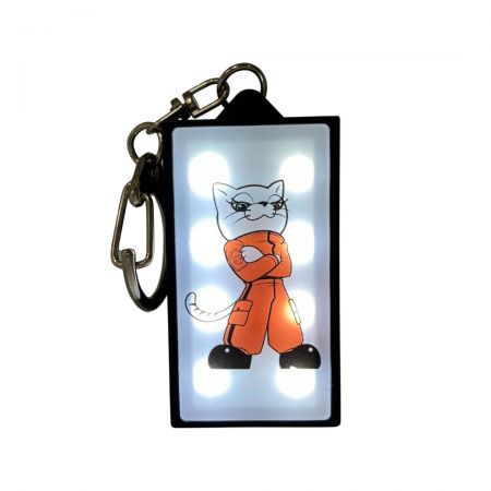 Custom Light Box Led Keychain & Magnet - Custom keyring with LED light offers convenience and style.
