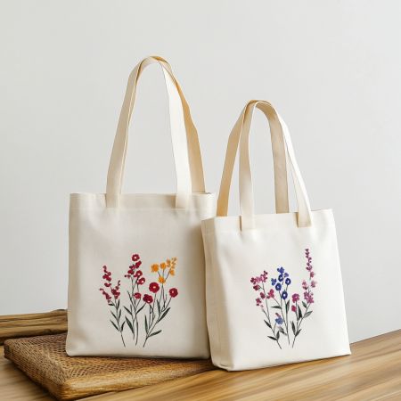 Concevez des sacs fourre-tout en toile personnalisés avec des matériaux durables et des logos uniques.