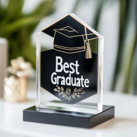 Custom acrylic plaques offer a sleek and professional award option.