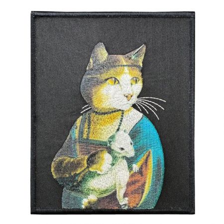 Färgglad tryckt patch.