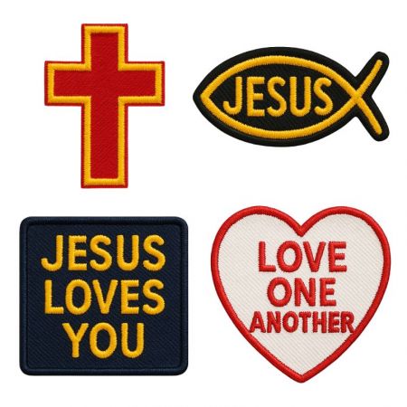 Személyre szabott keresztény foltok szakértői kivitelezéssel.