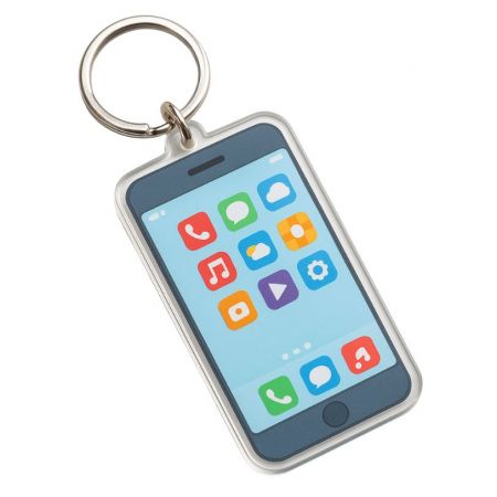 llaveros de acrílico cortados con láser personalizados.
