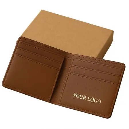 personalisierte Leder-Geldbörse.