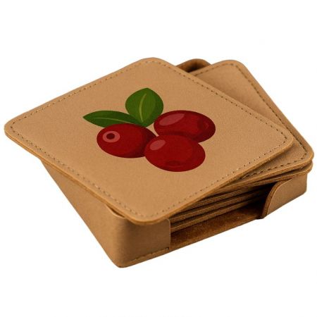 Custom Leather Coasters - Leather drink coasters could represent your good taste.