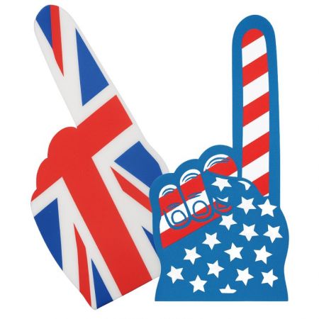 Doigts en mousse personnalisés.