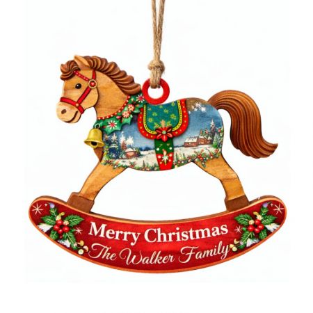 Custom Christmas Wooden Ornaments - Personalised wooden christmas decorations