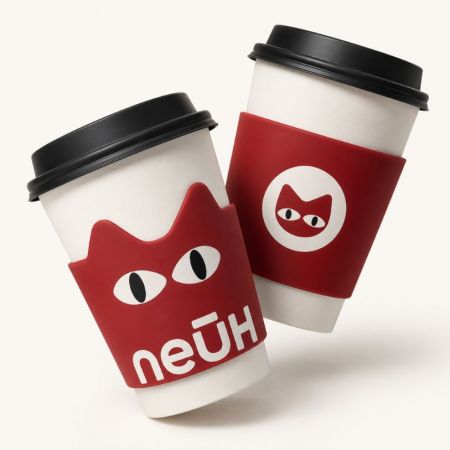 Custom Silicone Coffee Cup Sleeves with Logo - Custom coffee sleeves.