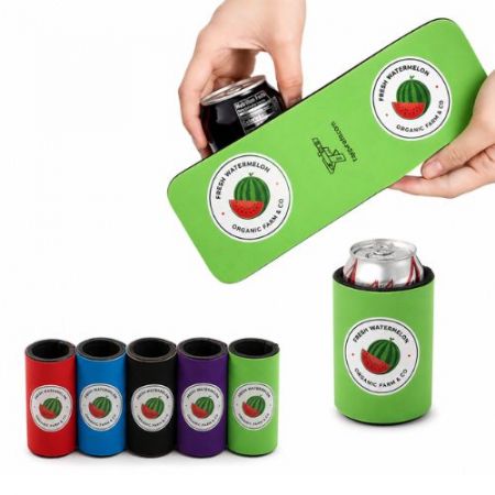 カスタムネオプレンスラップラップ缶クーラー — 一つのスラップ。どの缶のサイズでも