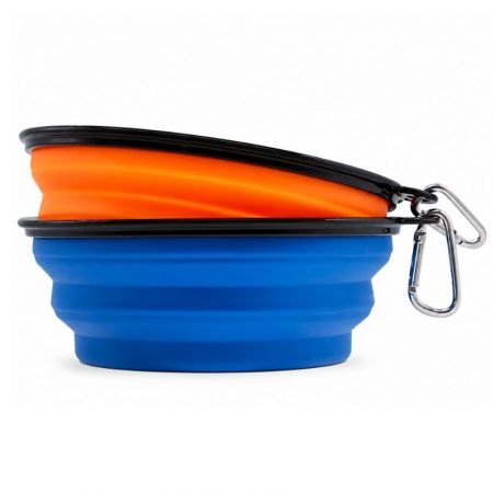 Personalized travel dog bowl.