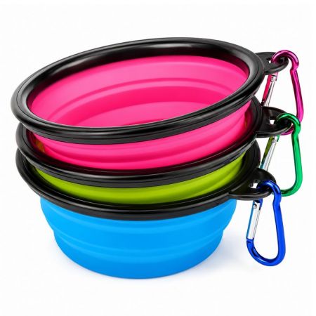 Dog collapsible bowls.
