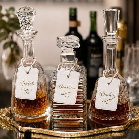 custpm bottle neck labels.