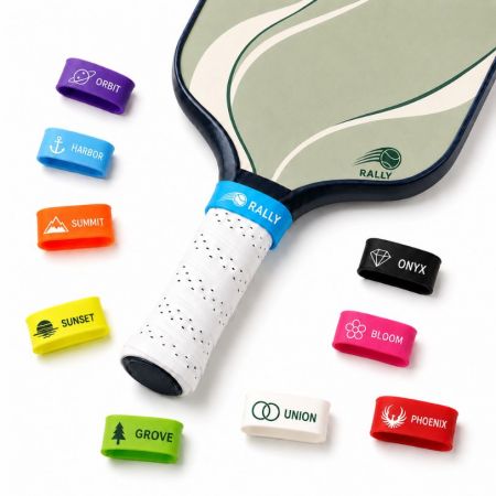 Faixas personalizadas para raquetes de pickleball com logotipo ou nome do jogador - faixas de nome personalizadas para raquetes de pickleball.